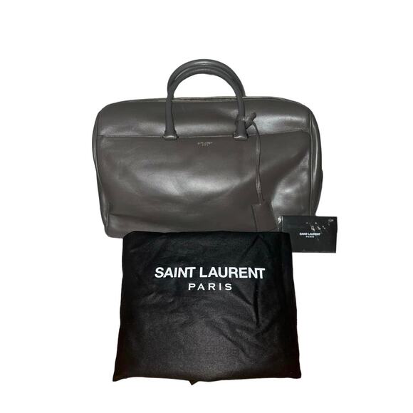YSL Yves Saint Laurent Handbags - YSL Saint Laurent Calfskin Classic Bo Duffle Gray NEW Flawed